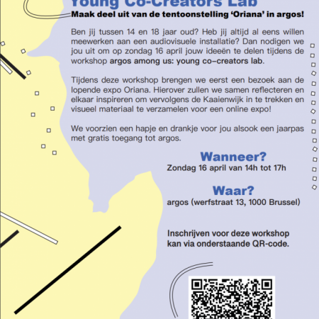 flyer met grafische vormgeving en uitnodigingstekst