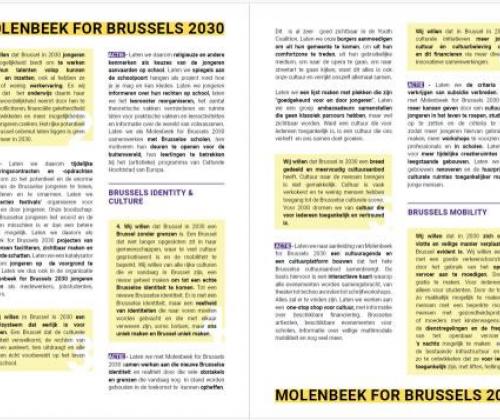 Manifest Youth Coalition Molenbeek 2030 stuk uit het manifest - tekst